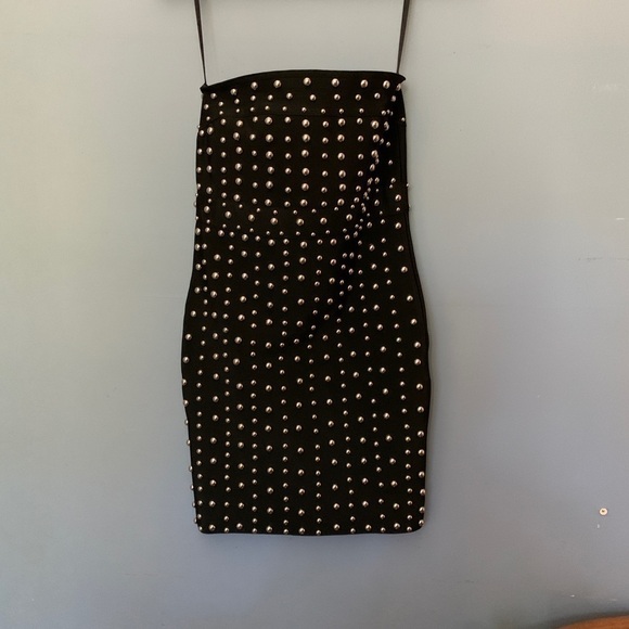 Forever 21 Black Studded Bodycon Tube Dress - Picture 3 of 7